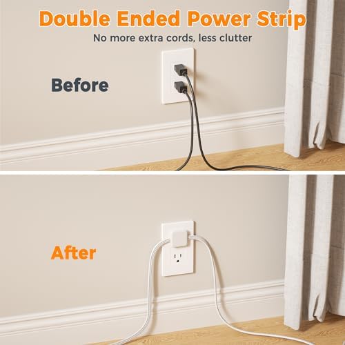 🔥LAST DAY 49% OFF -⚡ 12FT Twin Extension Cord with Flat Plug