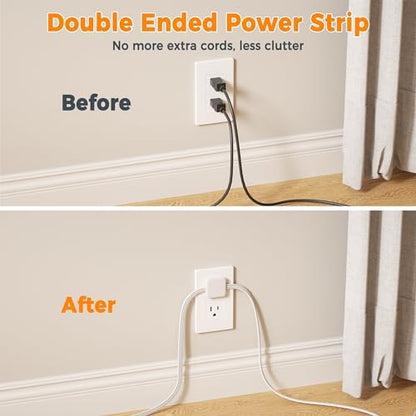 🔥LAST DAY 49% OFF -⚡ 12FT Twin Extension Cord with Flat Plug