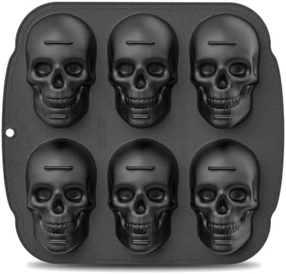 🔥LAST DAY 49% OFF -🎃 6-Cavity Skull Cake Mold 💀