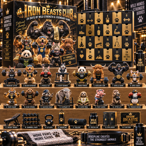 🏋️🐾 IRON BEASTS CLUB – 24 Days of Wild Gains, Big Personalities & Little Surprises