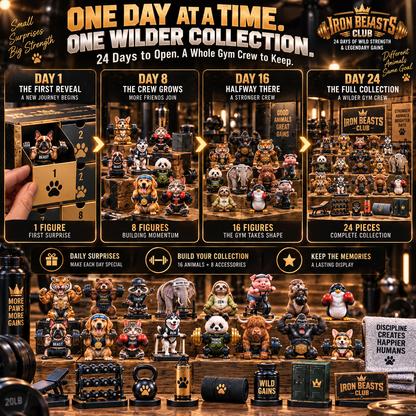 🏋️🐾 IRON BEASTS CLUB – 24 Days of Wild Gains, Big Personalities & Little Surprises