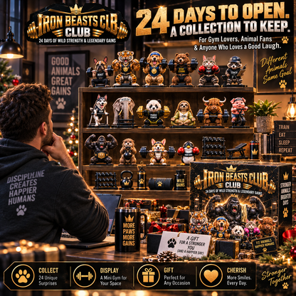 🏋️🐾 IRON BEASTS CLUB – 24 Days of Wild Gains, Big Personalities & Little Surprises