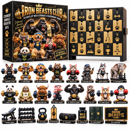 🏋️🐾 IRON BEASTS CLUB – 24 Days of Wild Gains, Big Personalities & Little Surprises