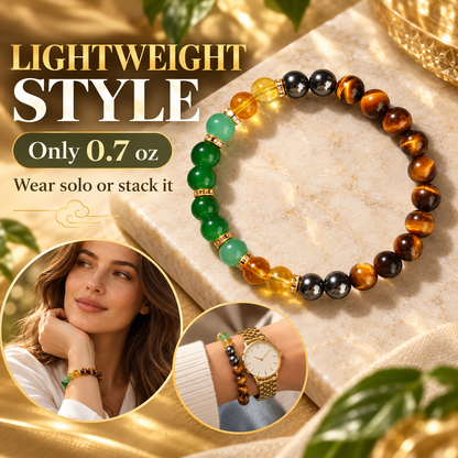 Natural Crystal Wealth & Good Luck Beaded Bracelet 💰