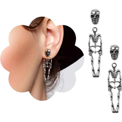 💀Halloween Skeleton Skull Earrings for Women Spooky Cosplay