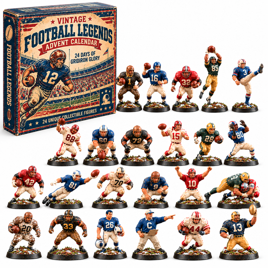 🏈 Vintage Football Legends Advent Calendar 2026 🎄 – 24 Collectible Football Players 🎁