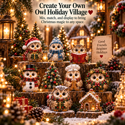 🦉 24 Days of Owl Stories — Bookish Owls & Christmas Owl Village Collection