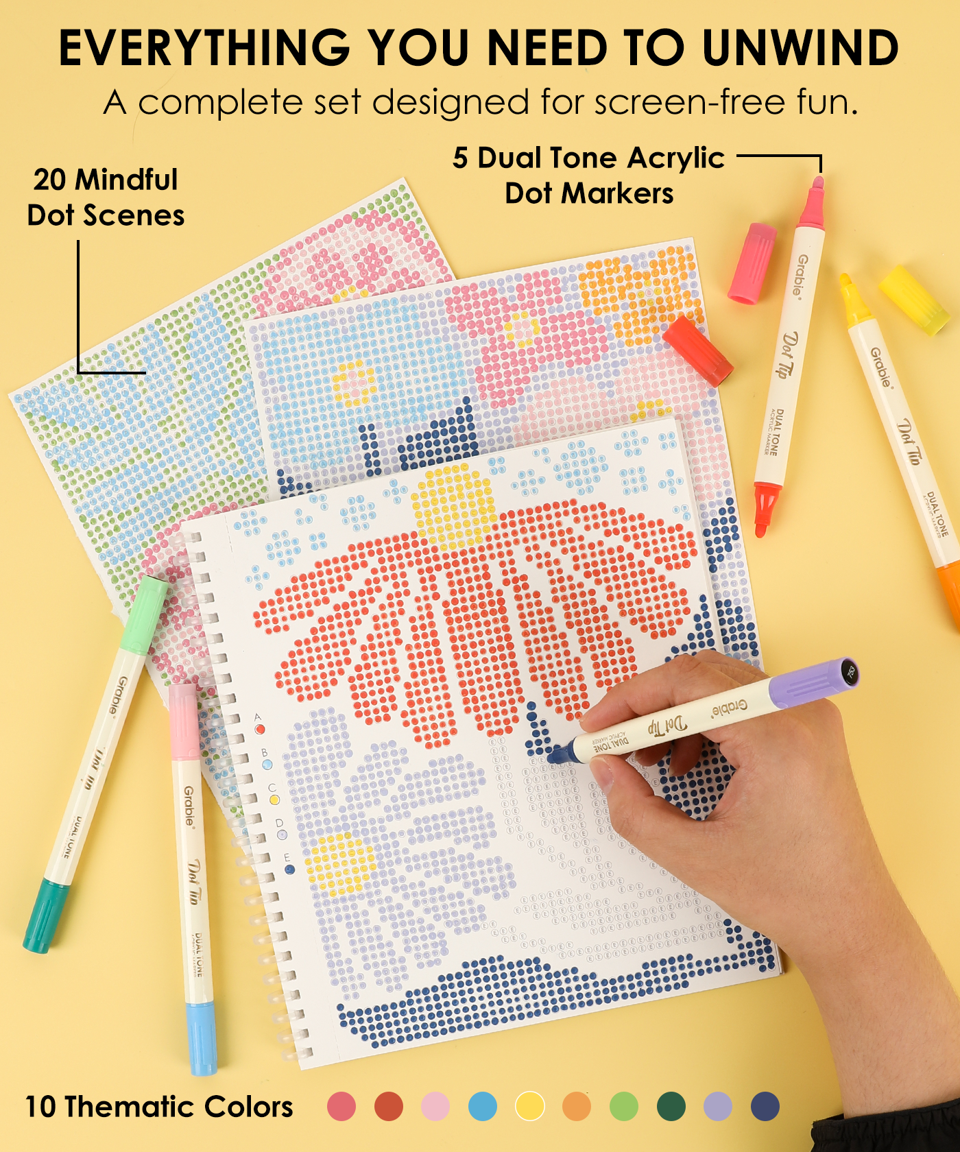 Dot-By-Letter Mindful Coloring Kit