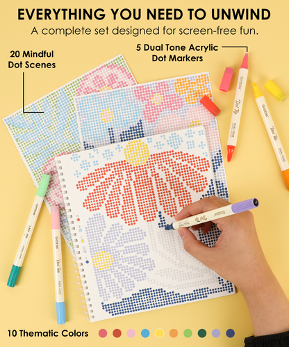 Dot-By-Letter Mindful Coloring Kit