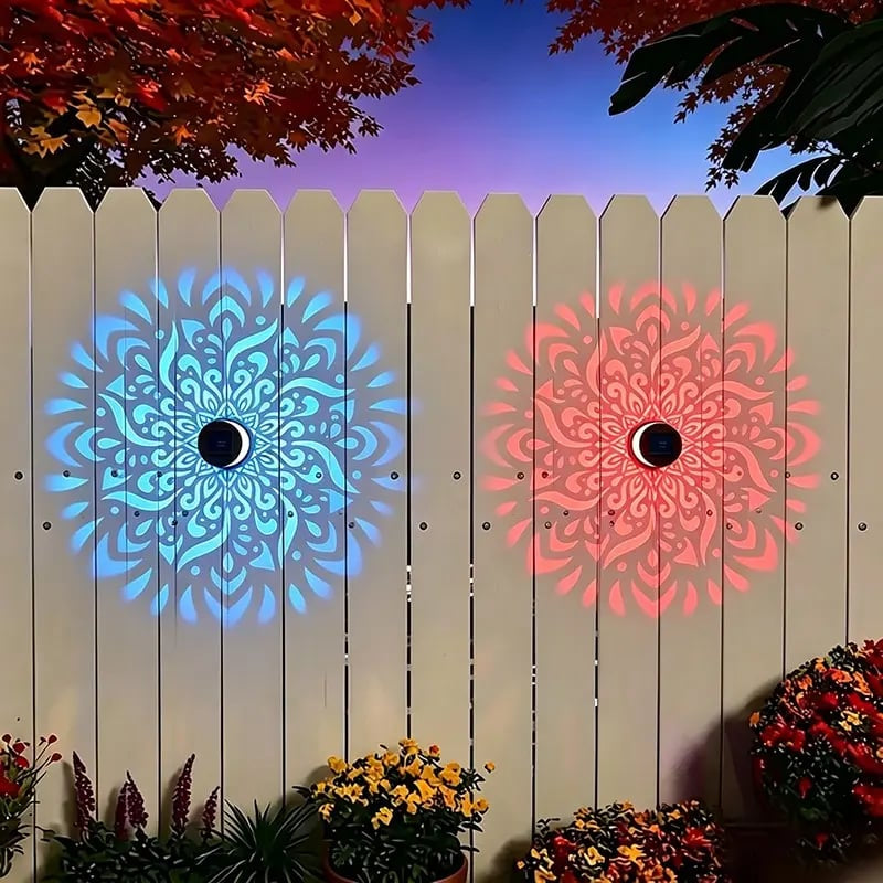 Solar Fence Lights Metal Solar Powered
