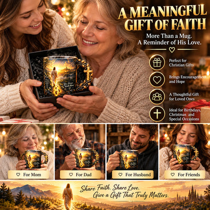 🔥 Last Day 49% OFF - 🔥✝️ Need a Little Faith With Your Coffee?! ☕ Jesus Walks With Me Heat-Reveal Mug – A Warm Reminder You're Never Alone!