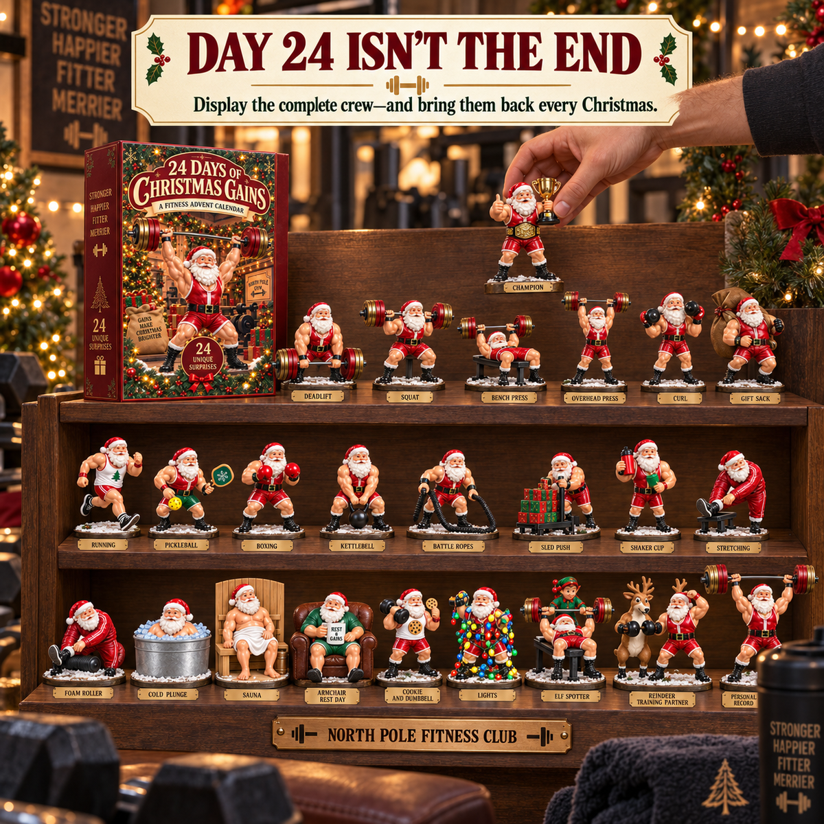 🏋️ North Pole Fitness Club – 24-Day Santa Advent Calendar