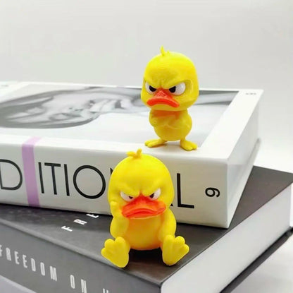 Funny Angry Duck Statue - Cute Desktop & Car Decor