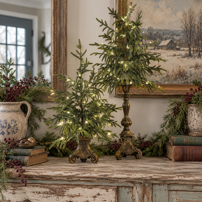 🔥Vintage Lighted Norfolk Pine Tree