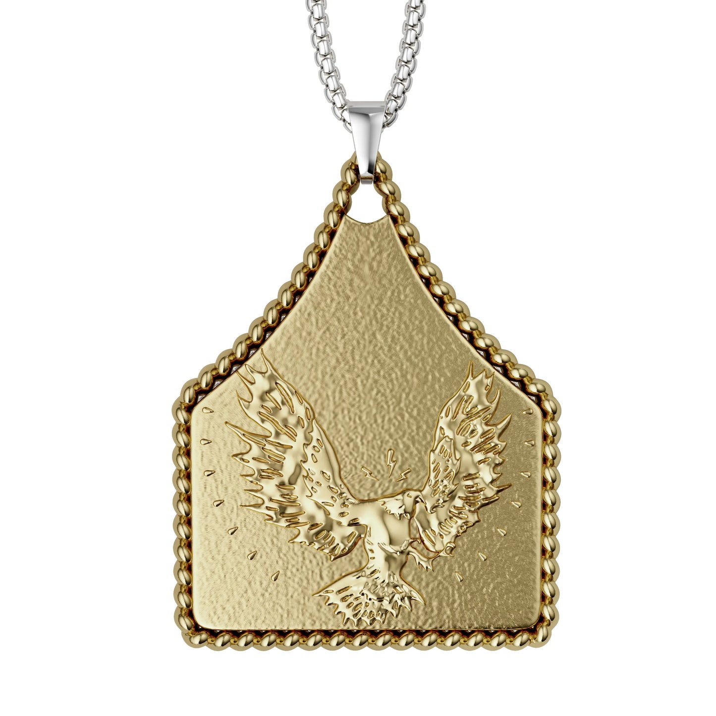A-Z Letter Pendant Necklace - 22inch Stainless Steel