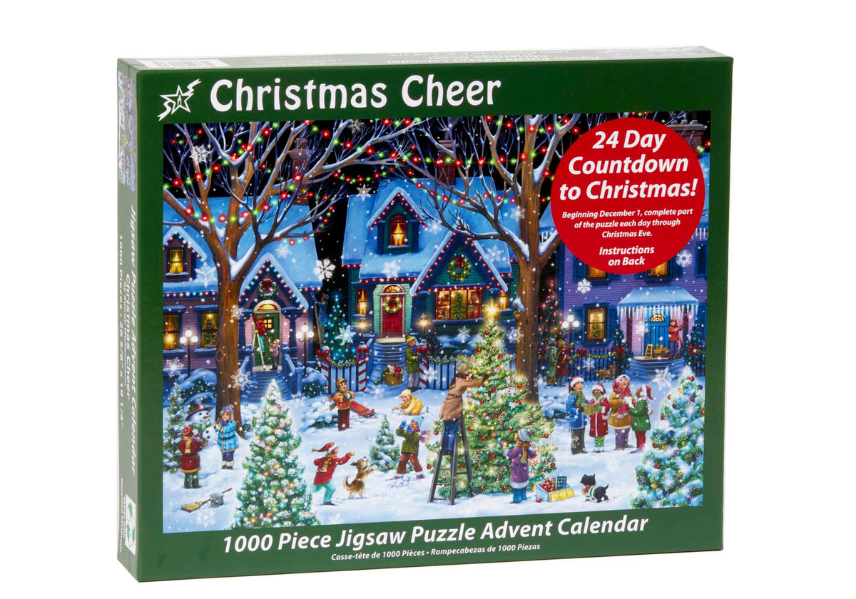🎄 1000-Piece Christmas Jigsaw Puzzle Advent Calendar – 24-Day Holiday Countdown