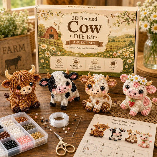 🧵✨ Tiny 3D Beaded Animal DIY Kit
