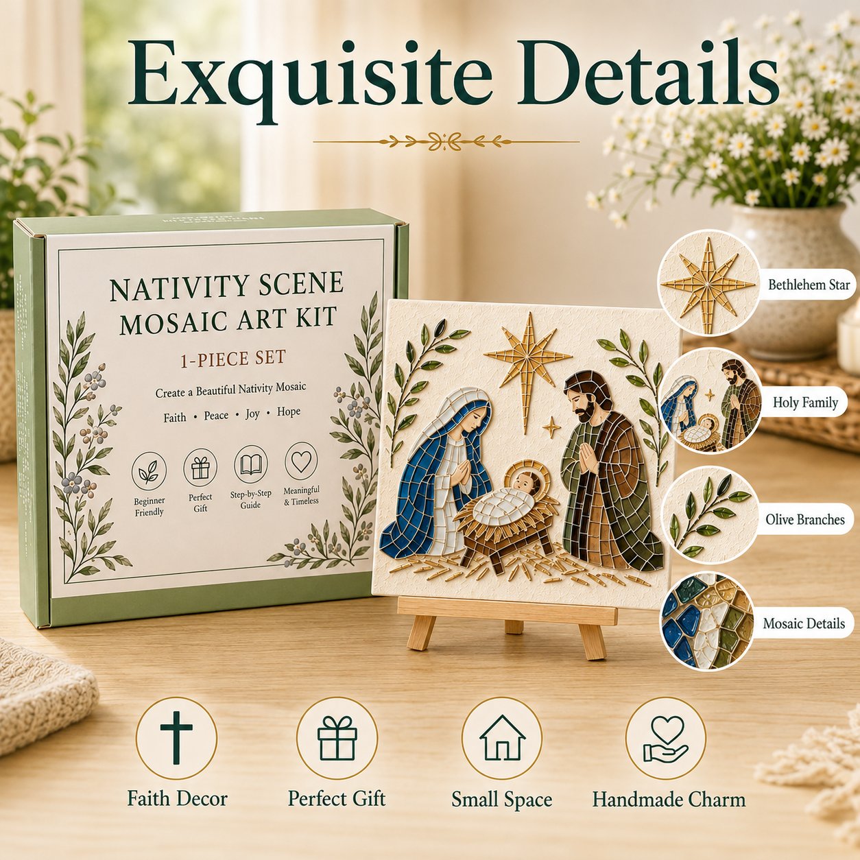 💥 LAST DAY 49% OFF - Nativity Sea Glass Art Kit – Beginner-Friendly ✨