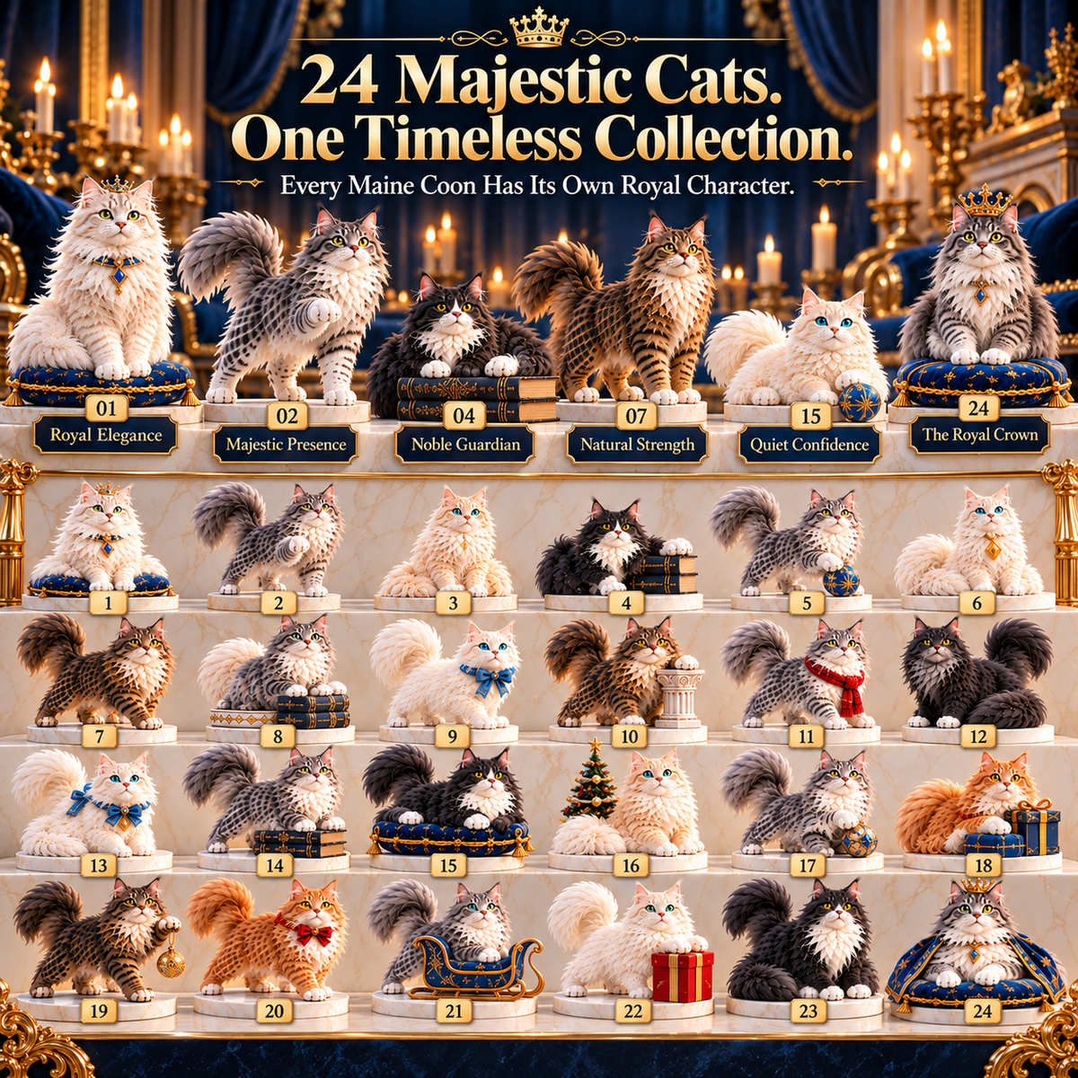 👑 Born to Be Royal! 🐾 24-Day Maine Coon Cat Advent Calendar