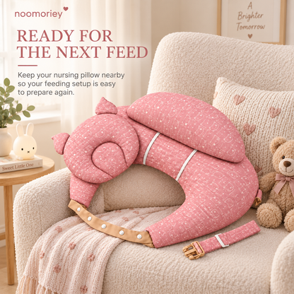 💗 Wearable Nursing Pillow – Wraparound Feeding Cushion with Adjustable Strap
