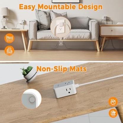 🔥LAST DAY 49% OFF -⚡ 12FT Twin Extension Cord with Flat Plug