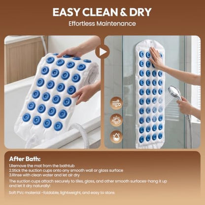 🛁 Bubble Bath Mat for Bathtub – Quiet Massage Mat with Heater🫧