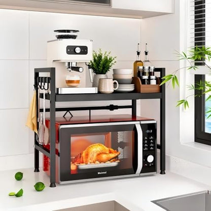Black Expandable Microwave Shelf