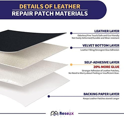 🛋️ Leather Repair Patch Tape – Self-Adhesive Repair for Furniture & Car Seats