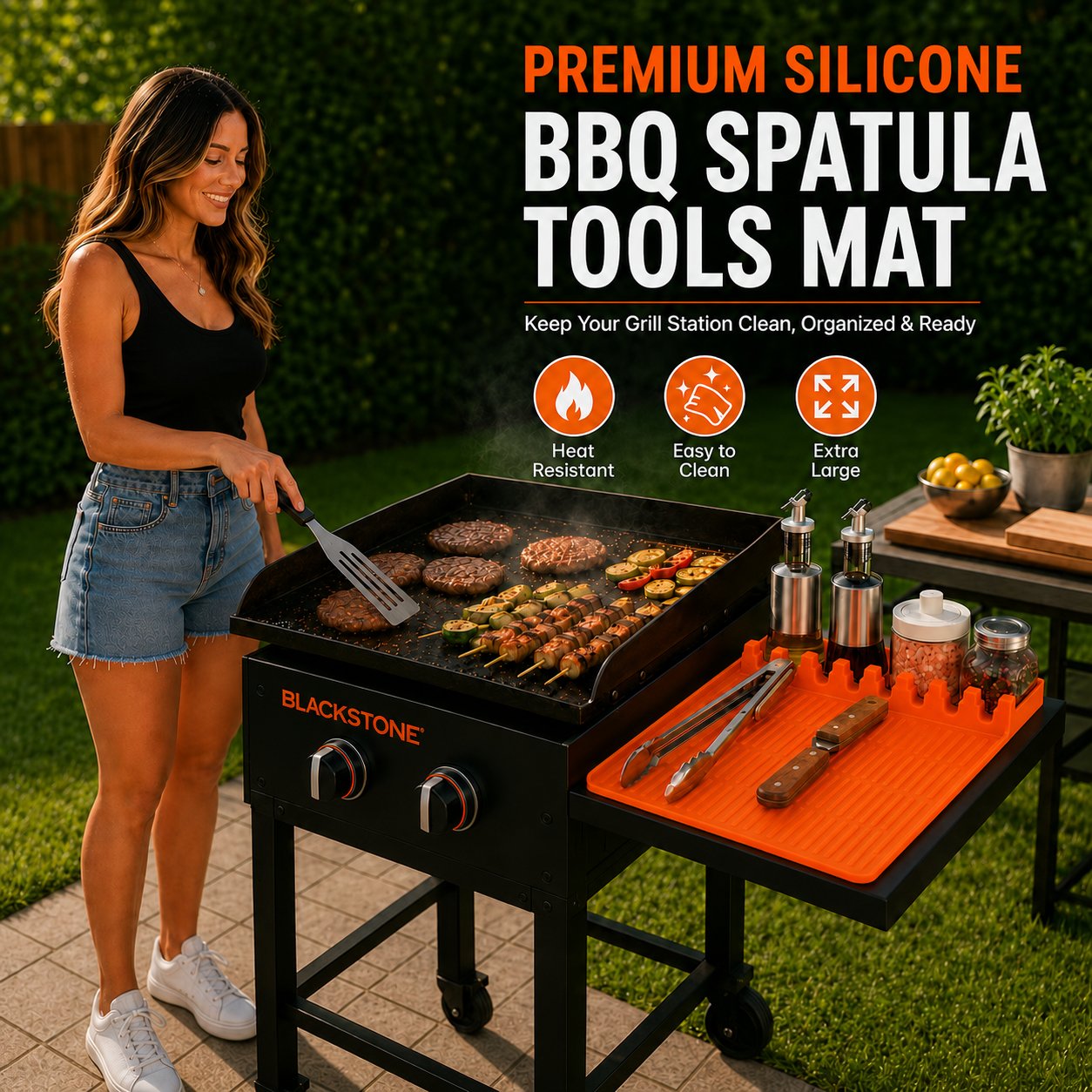 Premium Silicone BBQ Spatula Tools Mat
