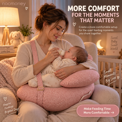 💗 Wearable Nursing Pillow – Wraparound Feeding Cushion with Adjustable Strap