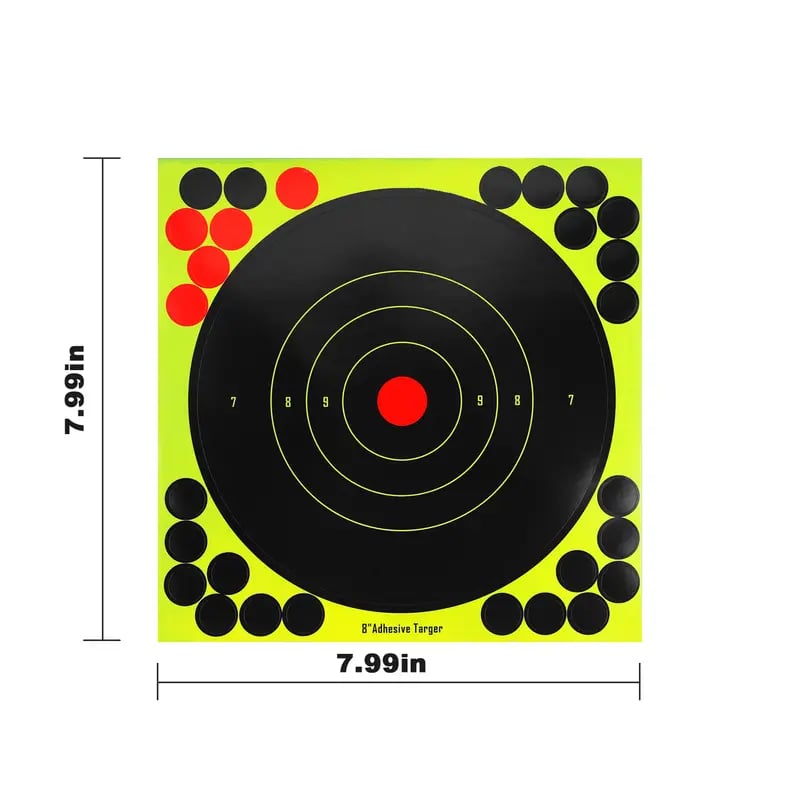 8x8 Inch Self-Adhesive Target Stickers  – Quick Peel & Stick Shooting Paper