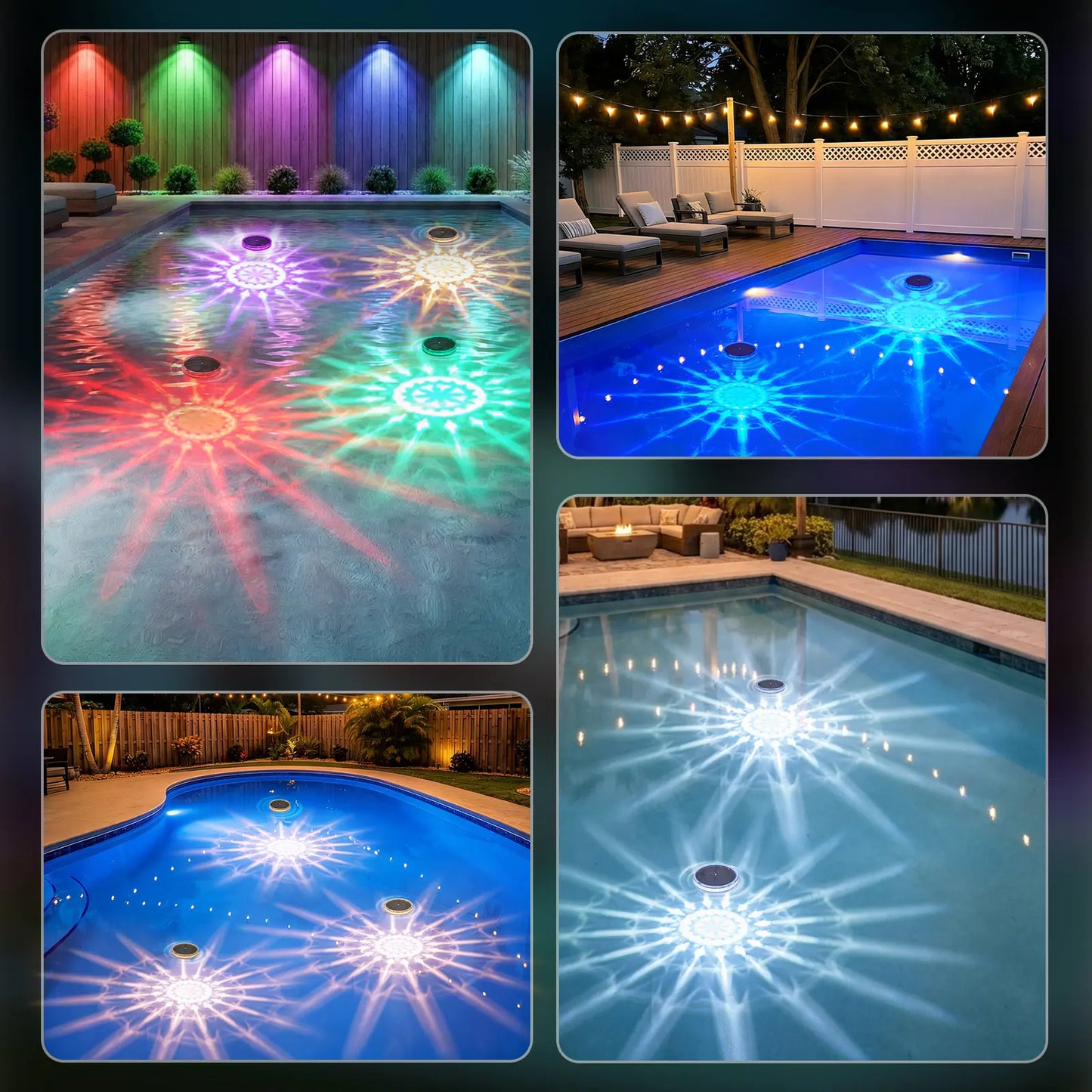 💥49% OFF💥Solar Floating Pool Lights, RGB Pool Lights with Remote Control