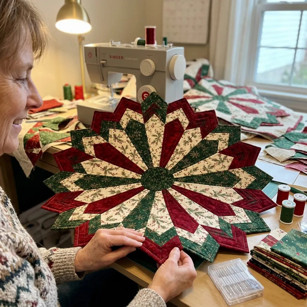 Holiday Star Table Topper Quilting Template Set