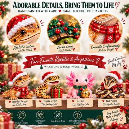 🦎🐍🐢Small Creatures, Big Christmas — 24 Reptile & Amphibian Holiday Pals