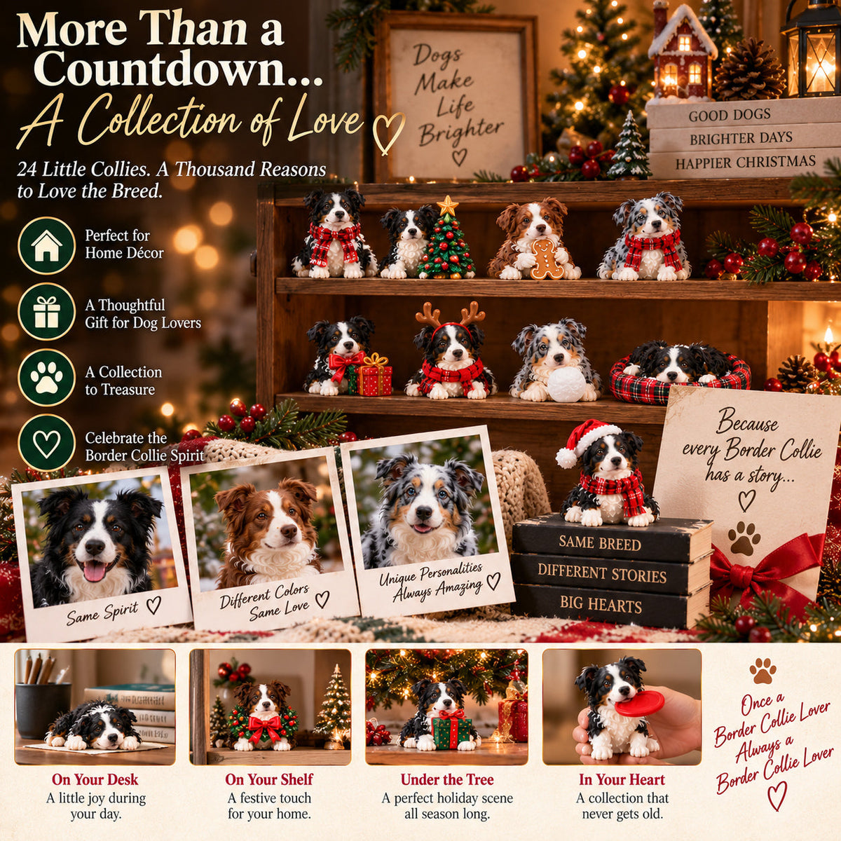 🐾 Ready for 24 Days of Border Collie Magic?! 🎄 2026 Advent Calendar – 24 Unique Paws & Personalities!