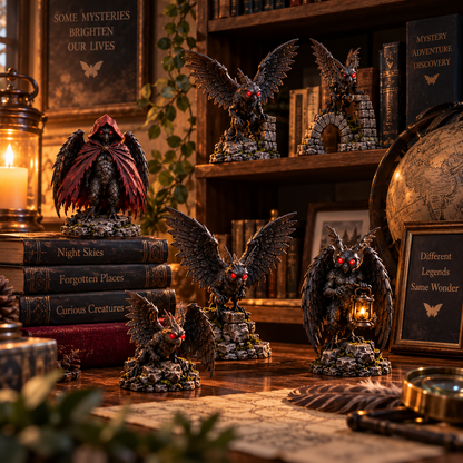24 Days of Mothman – 24 Mysterious Cryptid Figurines | Gothic Folklore Christmas Countdown Collection