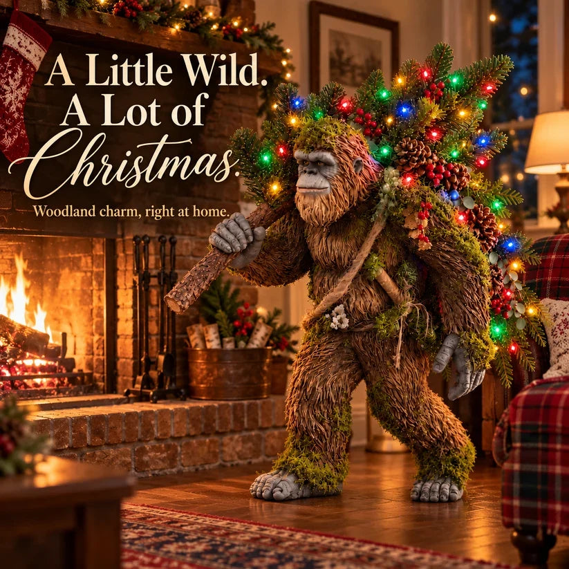 🎄 Woodland Sasquatch – Lighted Christmas Porch Decor