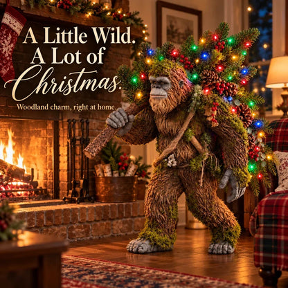 🎄 Woodland Sasquatch – Lighted Christmas Porch Decor