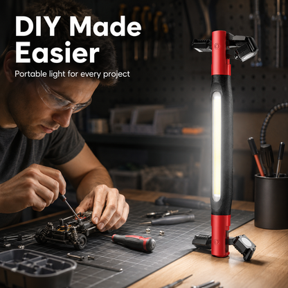 Father's Day Gift-Under-Hood Work Light Bar — 3000-Lumen Magnetic LED Light Strip with Hooks, 5200mAh Cordless Rechargeable Hood Light