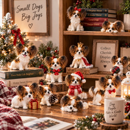24 Days of Papillon – Christmas Advent Calendar with 24 Unique Collectible Dog Figurines