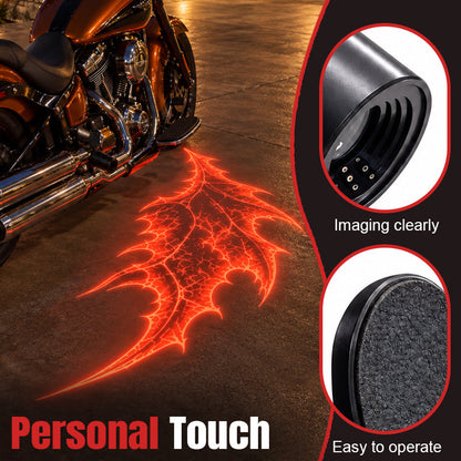 🏍️Motorcycle Devil Wing Projection Lights – Cool LED Ground Lighting for Riders!