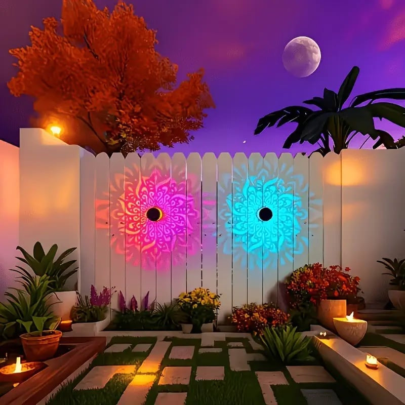 Solar Fence Lights Metal Solar Powered