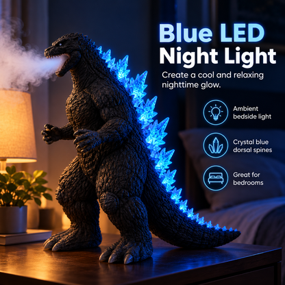 🌊👾 Kaiju Mist Diffuser & Humidifier – Cool Mist, Blue LED Glow & Remote Control 💙