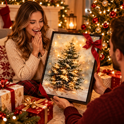🎄 LED Christmas Tree Wall Art – Cozy Light Up Holiday Decoration For Home