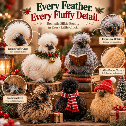 🐔🎄 24 Days of Silkie Chicken Joy – Christmas Advent Calendar with 24 Unique Figurines 🎁❤️