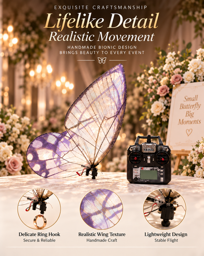 Remote Controlled Flying Butterfly Drone Wedding Ring Delivery