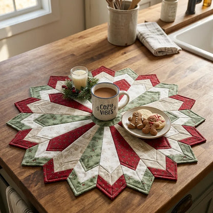 Holiday Star Table Topper Quilting Template Set