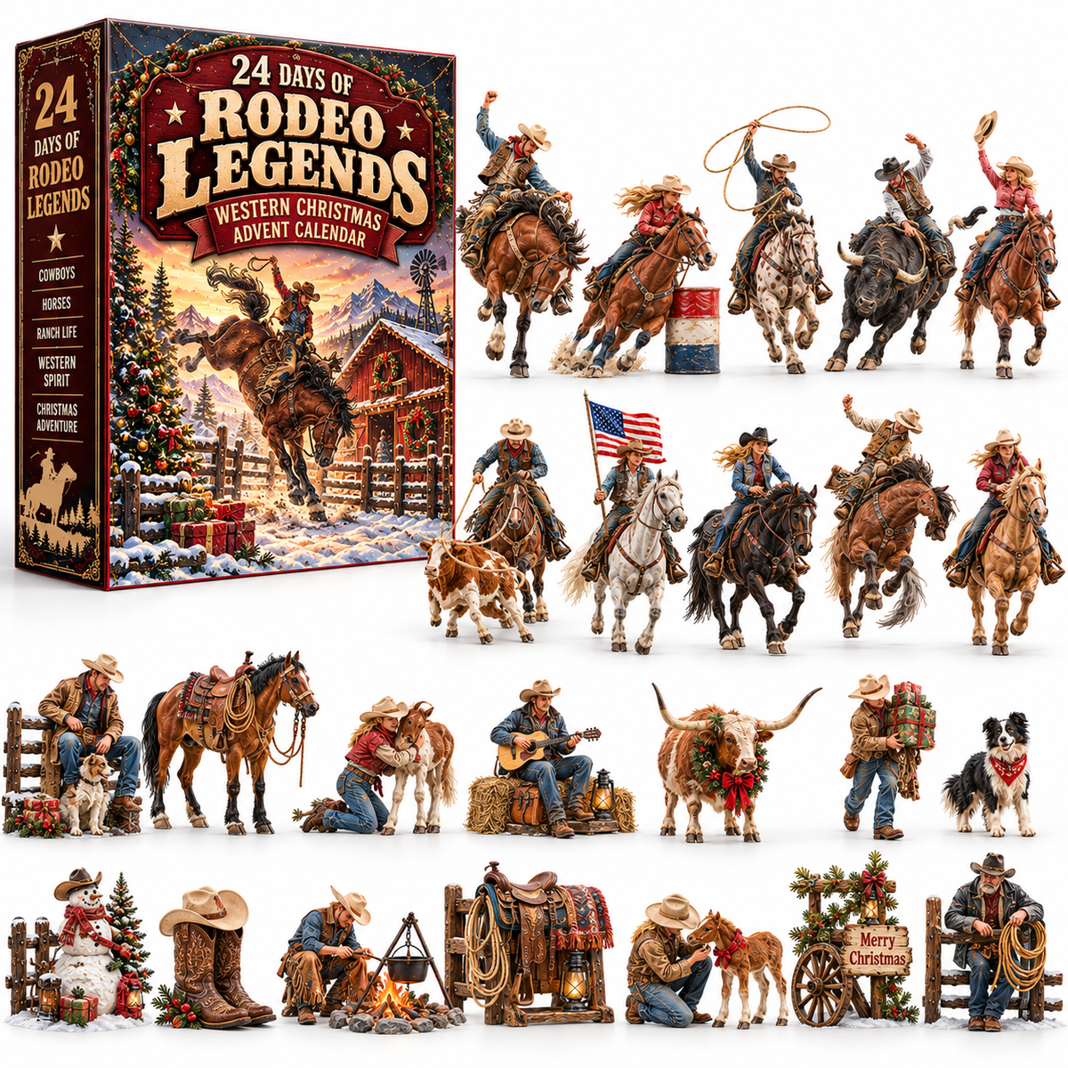 🌵 The Wild West Never Fades – 24-Day Cowboy & Horse Christmas Advent Calendar