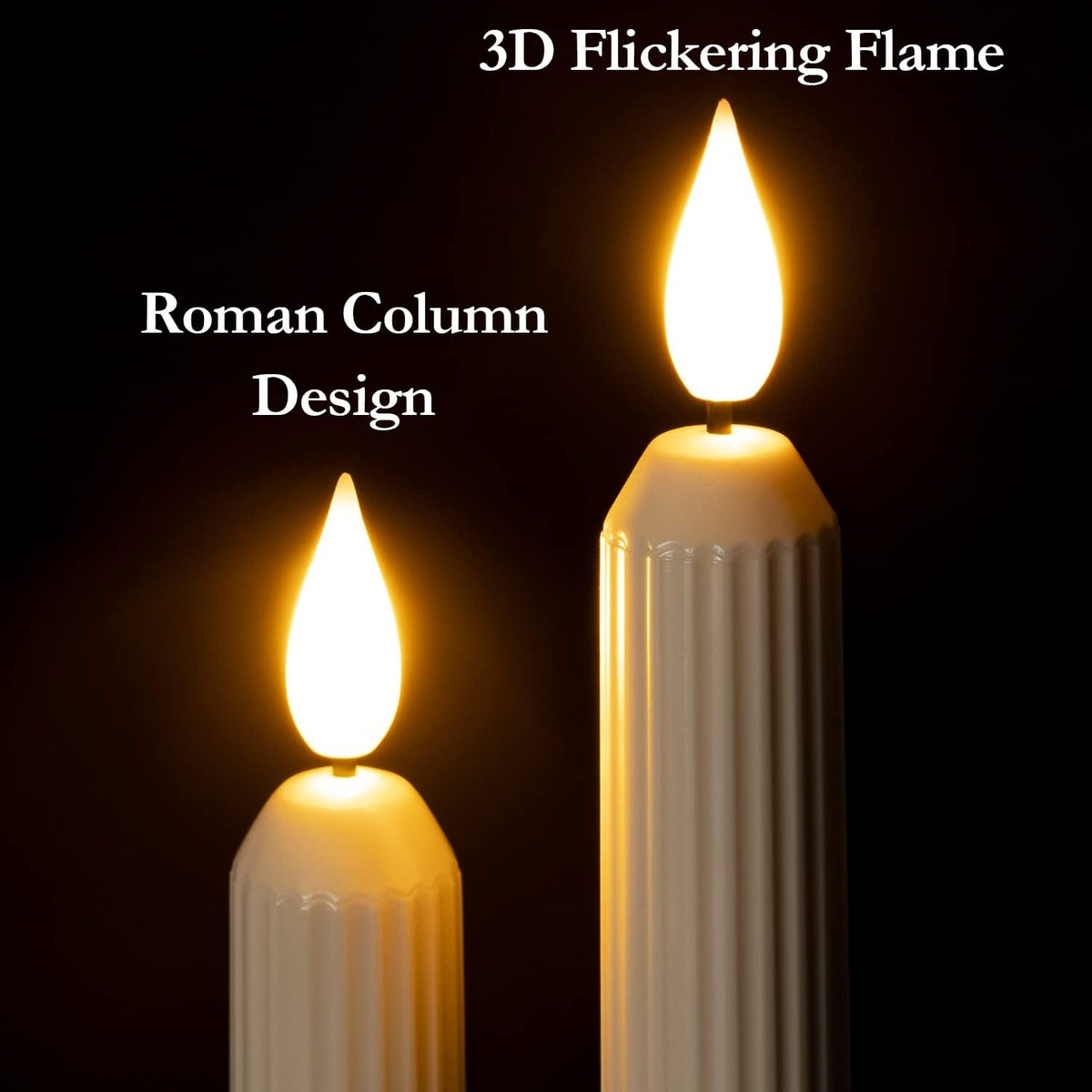 Dusk-to-dawn LED window candles with suction cups