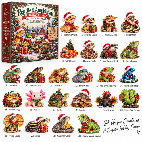 🦎🐍🐢Small Creatures, Big Christmas — 24 Reptile & Amphibian Holiday Pals